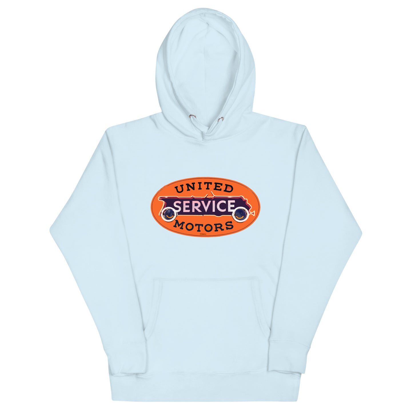 Vintage United Service Motor Neon Style Unlit Unisex Hoodie