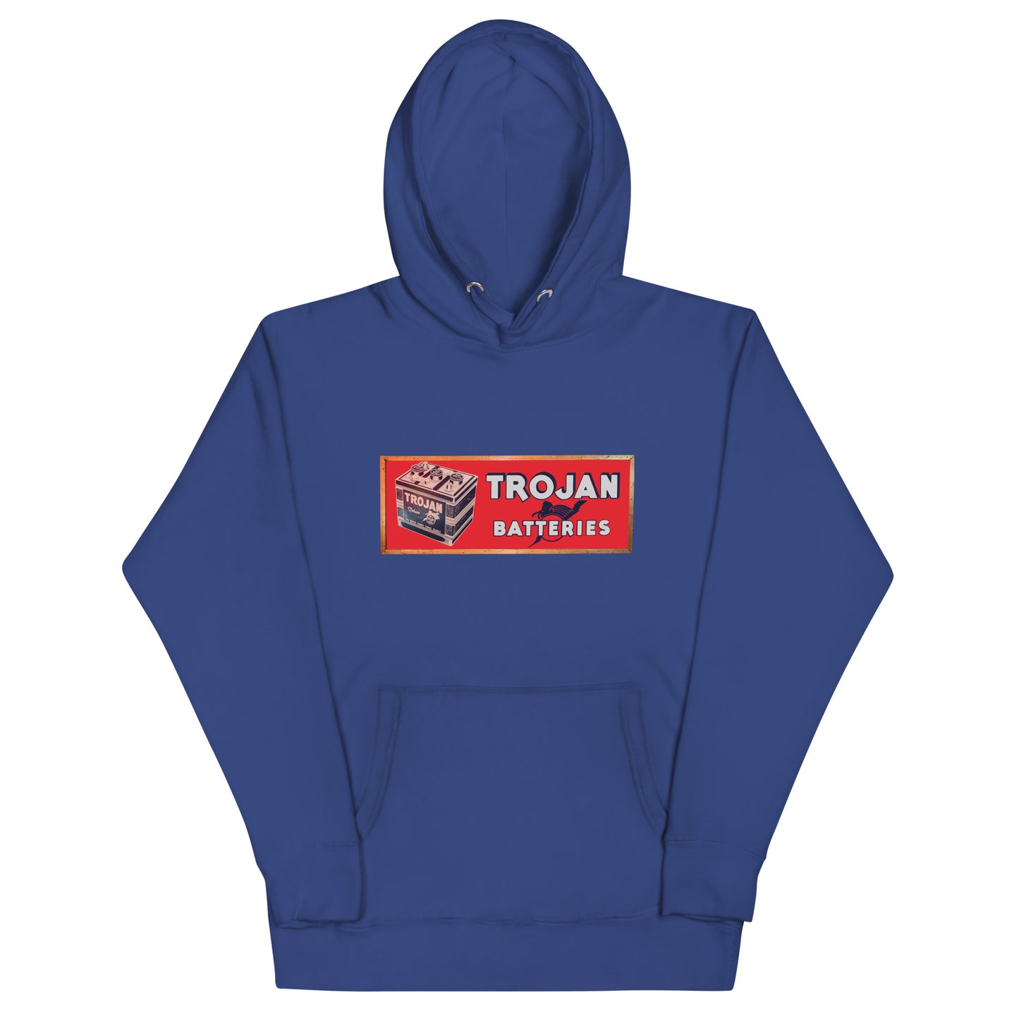 Vintage Trojan Battery Sign Unisex Hoodie