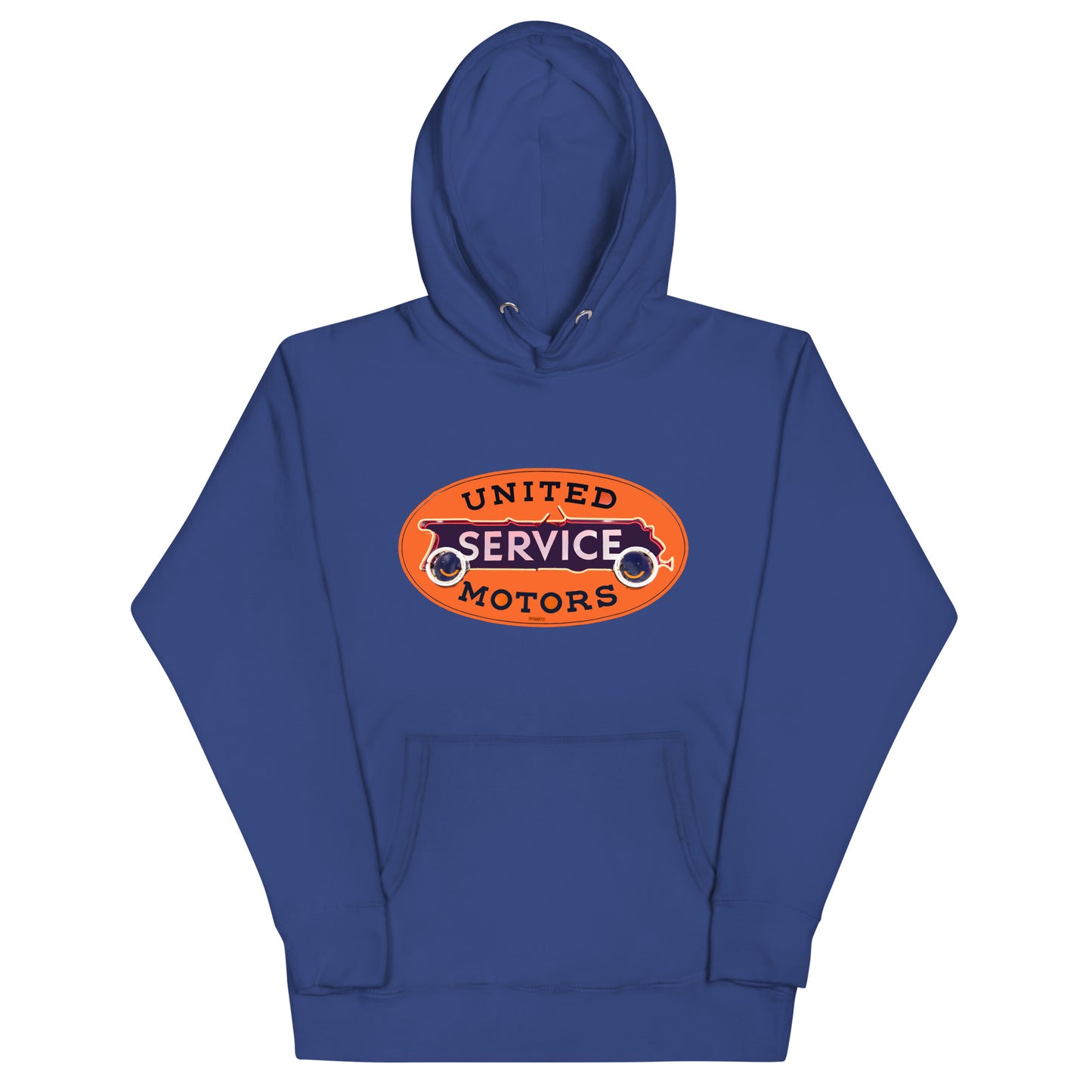 Vintage United Service Motor Neon Style Unlit Unisex Hoodie