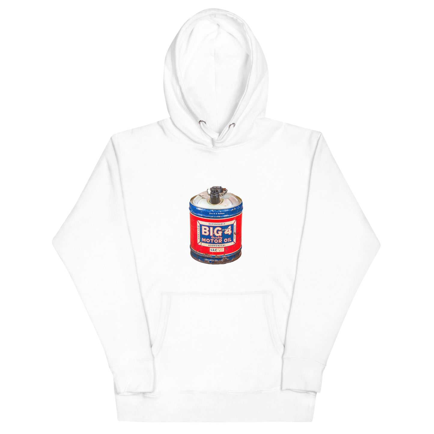 Big 4 Motor Oil Unisex Hoodie Retro Design