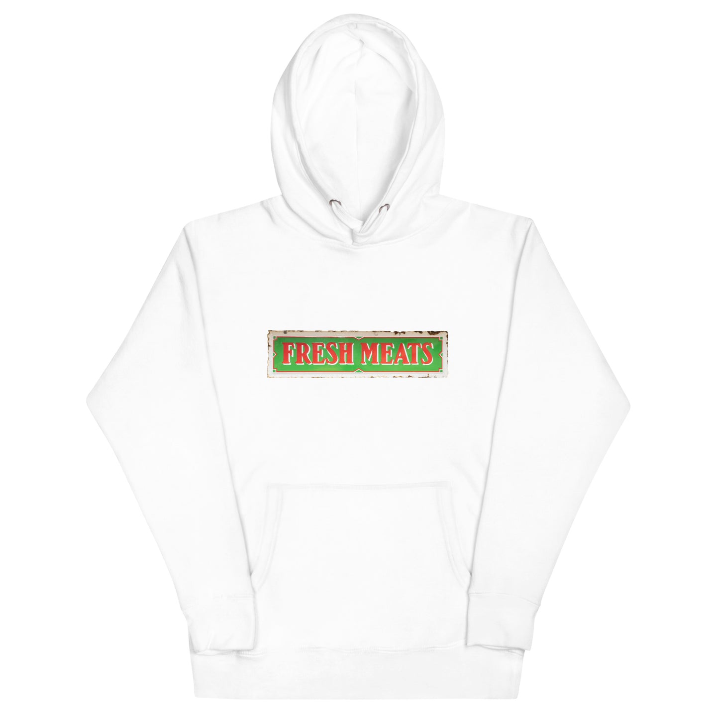 Vintage Fresh Meat Sign Porcelain Style Unisex Hoodie