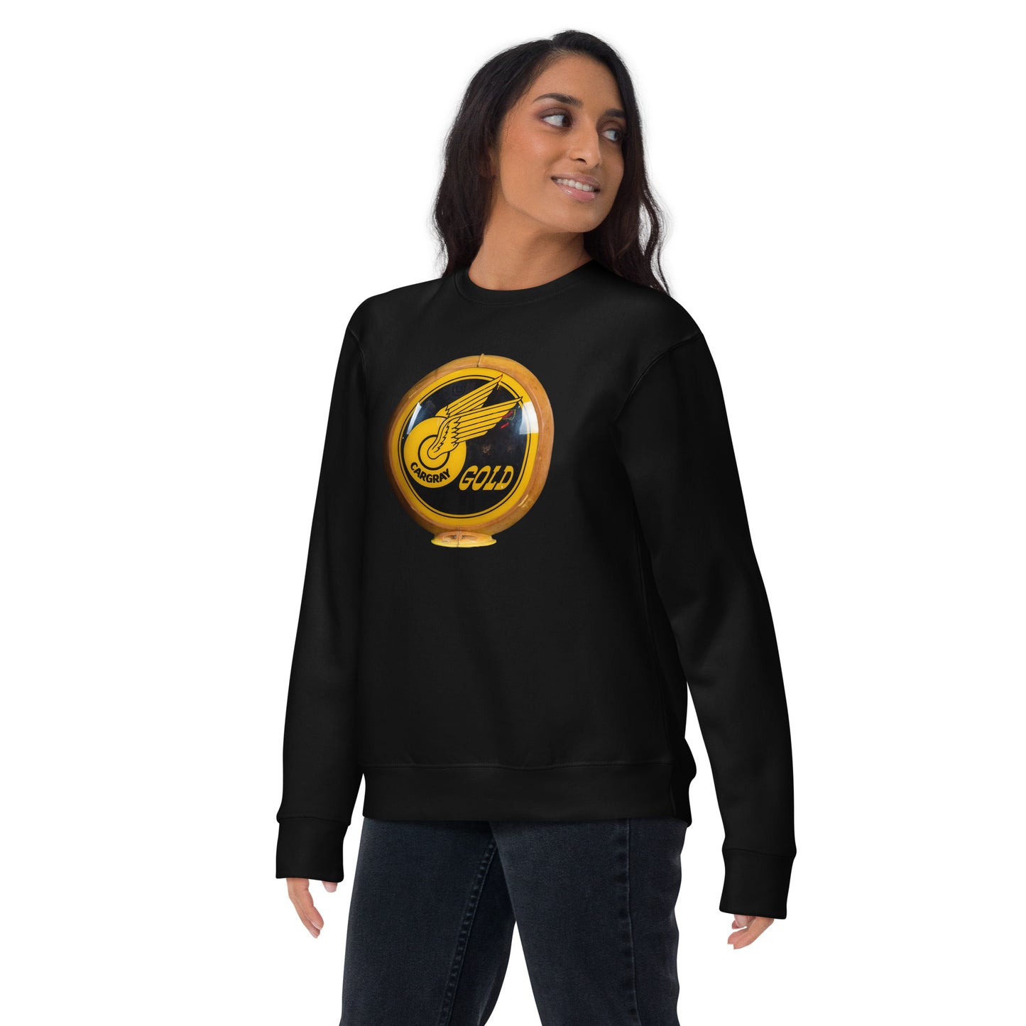 Cargray Gold Globe Style Unisex Premium Sweatshirt