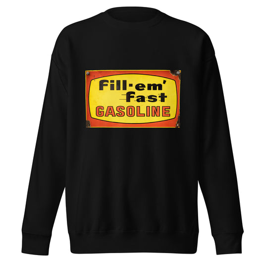 Vintage Gas Sign Patina Style Unisex Premium Sweatshirt