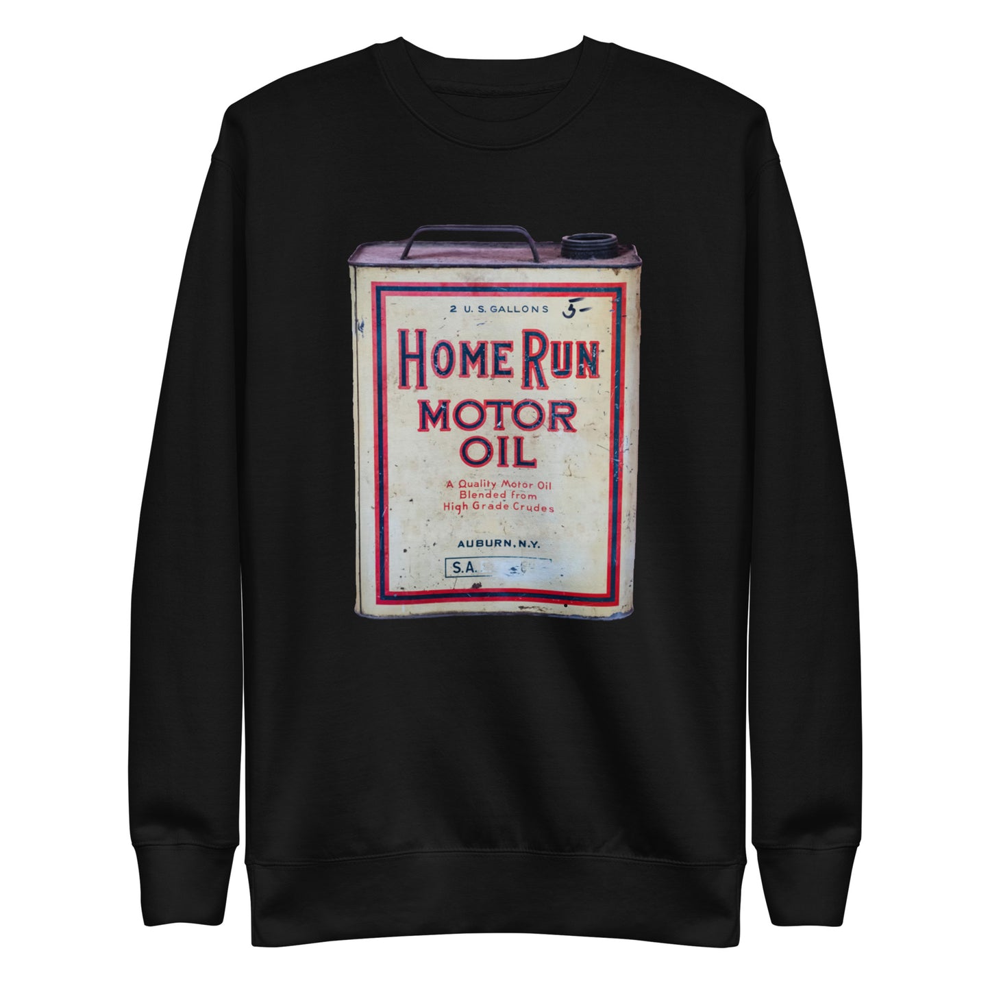 Vintage Home Run Oil Can Unisex Premium Sweatshirt