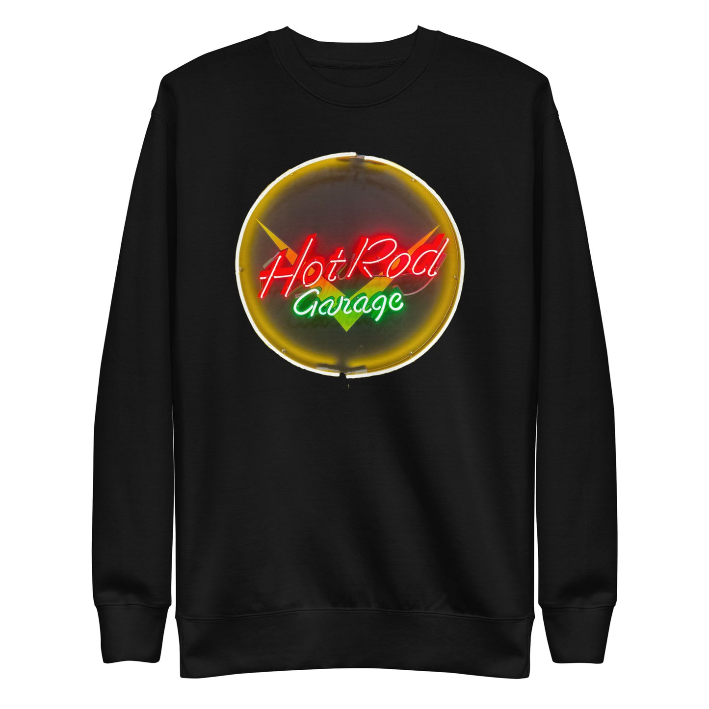 Hot Rod Garage Vintage Neon Sign Unisex Premium Sweatshirt