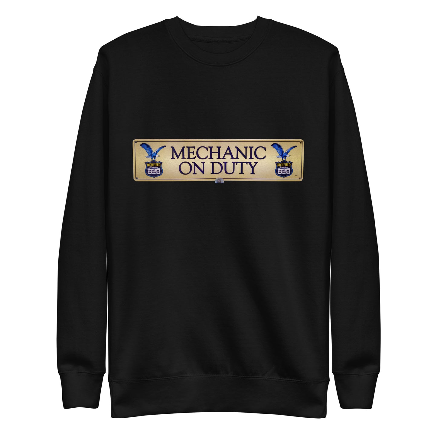 Retro Mechanic On Duty Sign Unisex Premium Sweatshirt