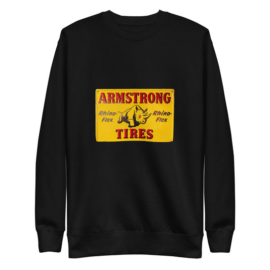 Retro Rhino Tire Sign Tin Style Unisex Premium Sweatshirt