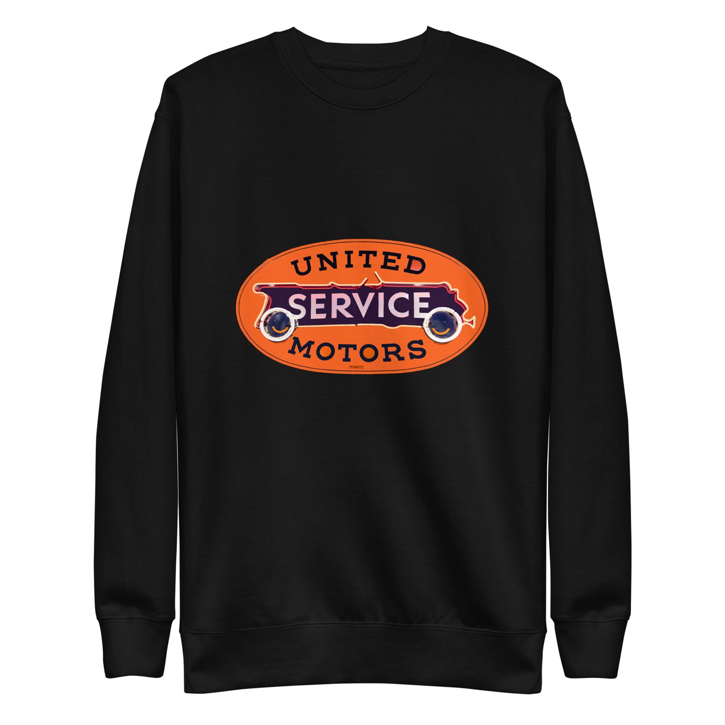 Vintage United Service Motor Neon Style Unlit Unisex Premium Sweatshirt