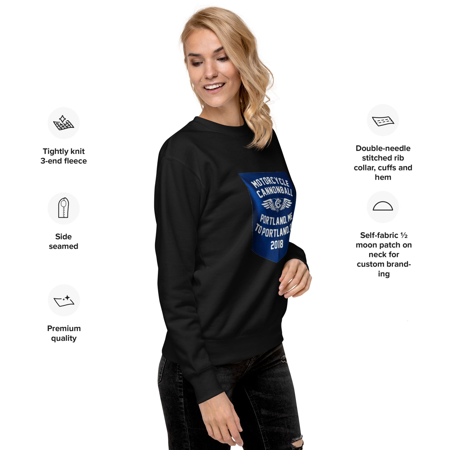 Cannonball Run MC Banner Style Unisex Premium Sweatshirt