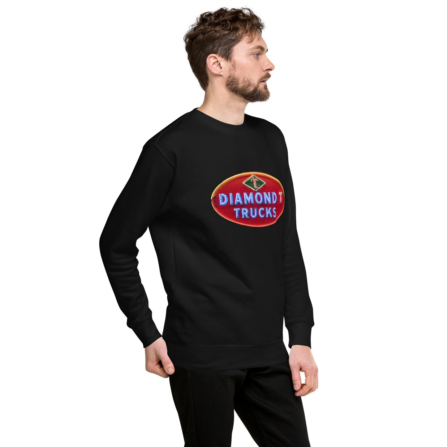 Diamond Trucks Retro Neon Sign Style Unisex Premium Sweatshirt