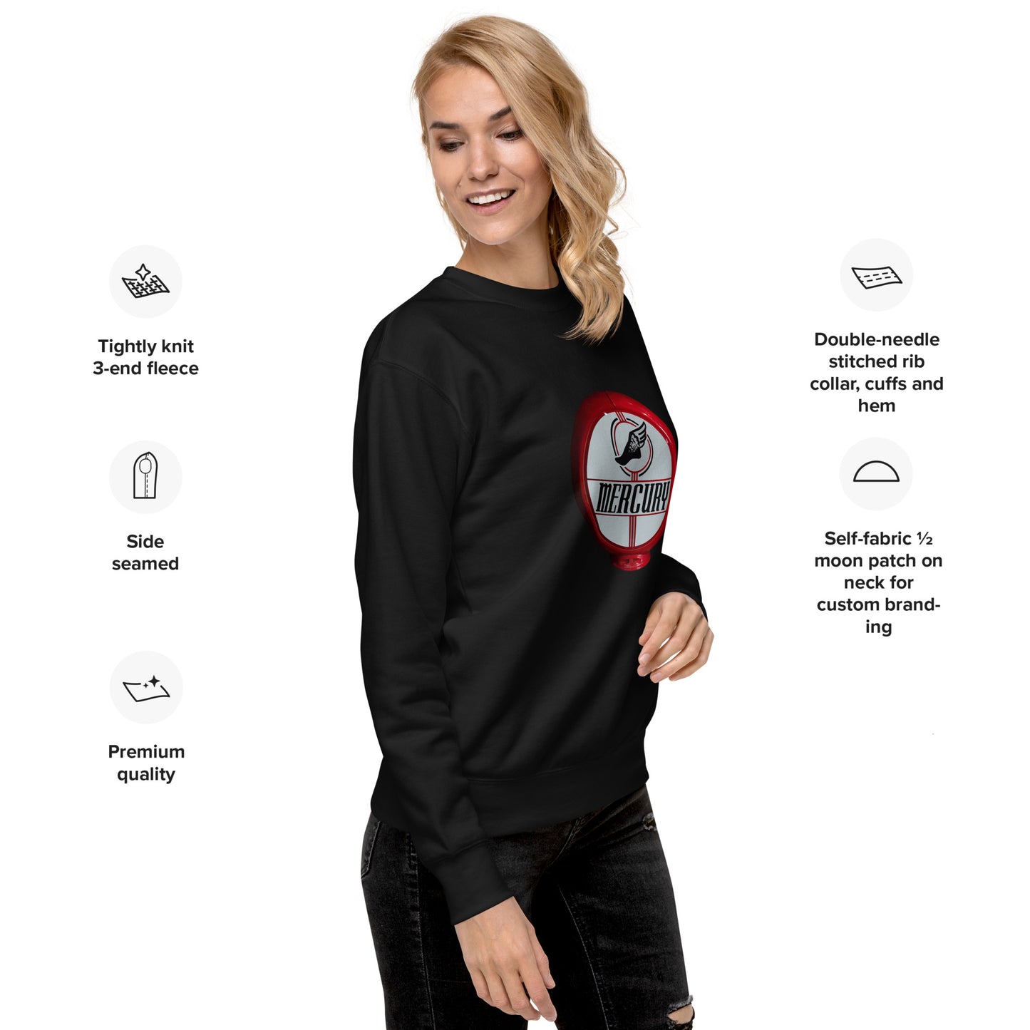 Retro Mercury Gas Globe Style Unisex Premium Sweatshirt