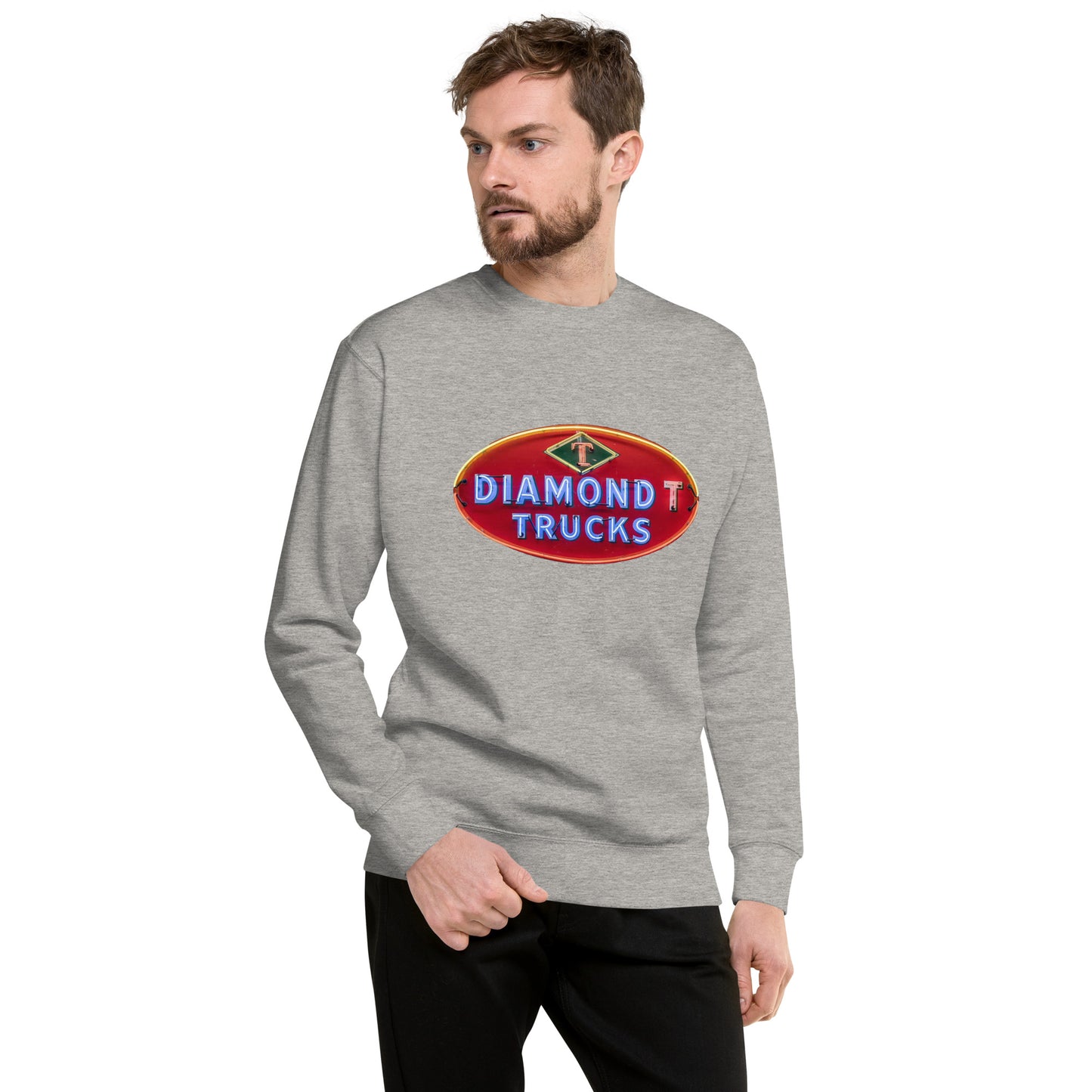 Diamond Trucks Retro Neon Sign Style Unisex Premium Sweatshirt