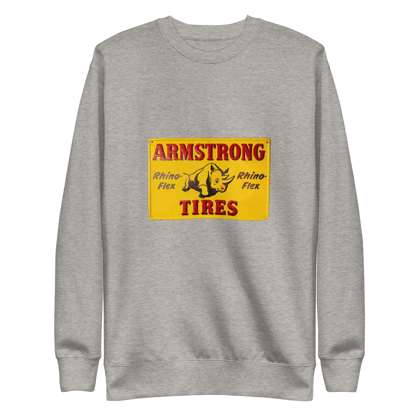 Retro Rhino Tire Sign Tin Style Unisex Premium Sweatshirt