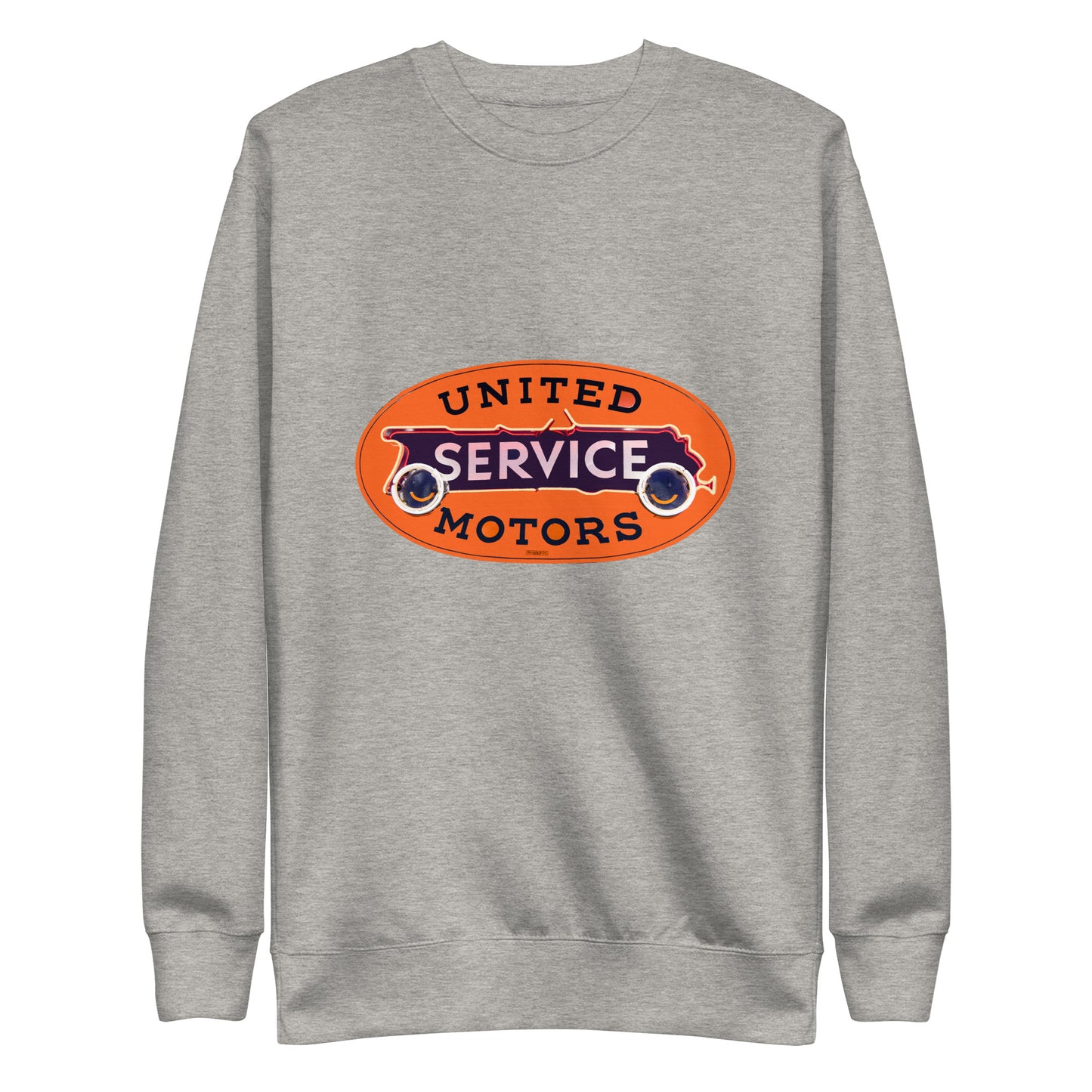 Vintage United Service Motor Neon Style Unlit Unisex Premium Sweatshirt