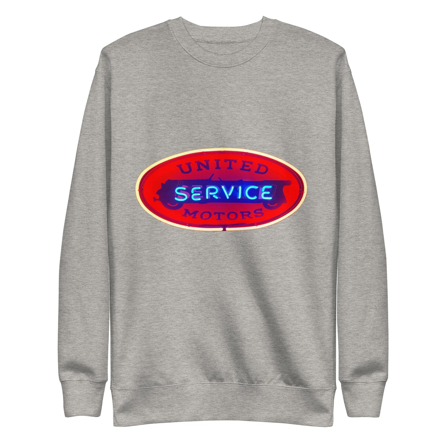 Vintage United Service Motor Neon Style Lit Unisex Premium Sweatshirt