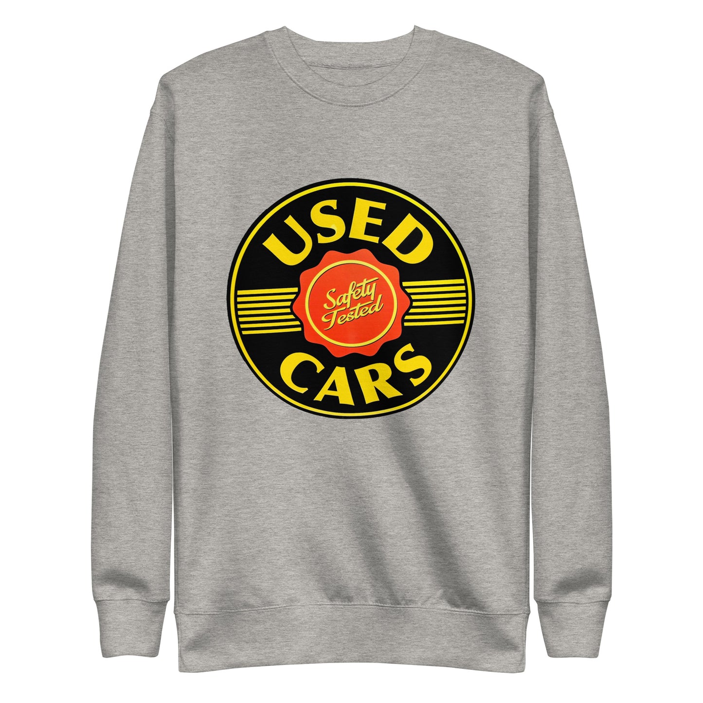 Vintage Porcelain Used Car Sign Unisex Premium Sweatshirt