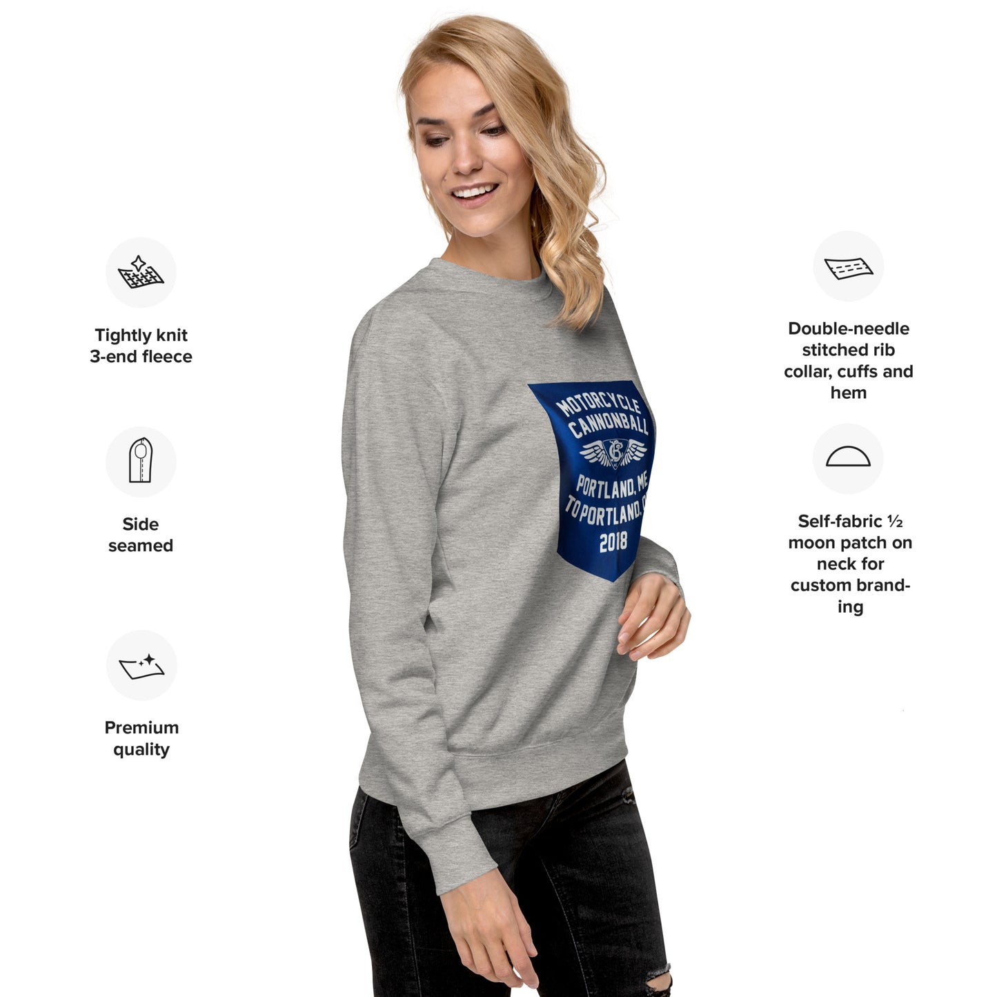 Cannonball Run MC Banner Style Unisex Premium Sweatshirt