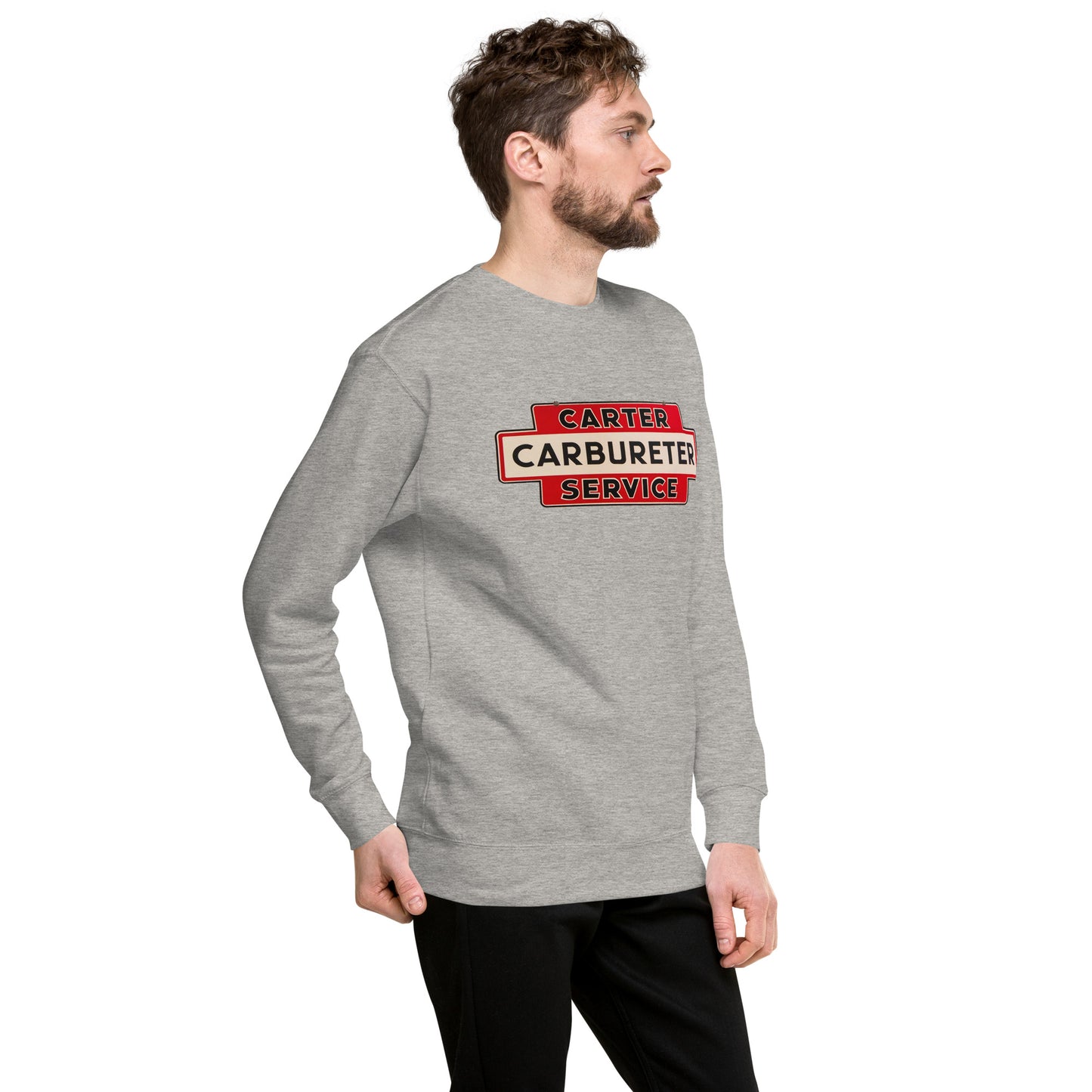 Carter Carbs Tin Style Shop Sign Unisex Premium Sweatshirt