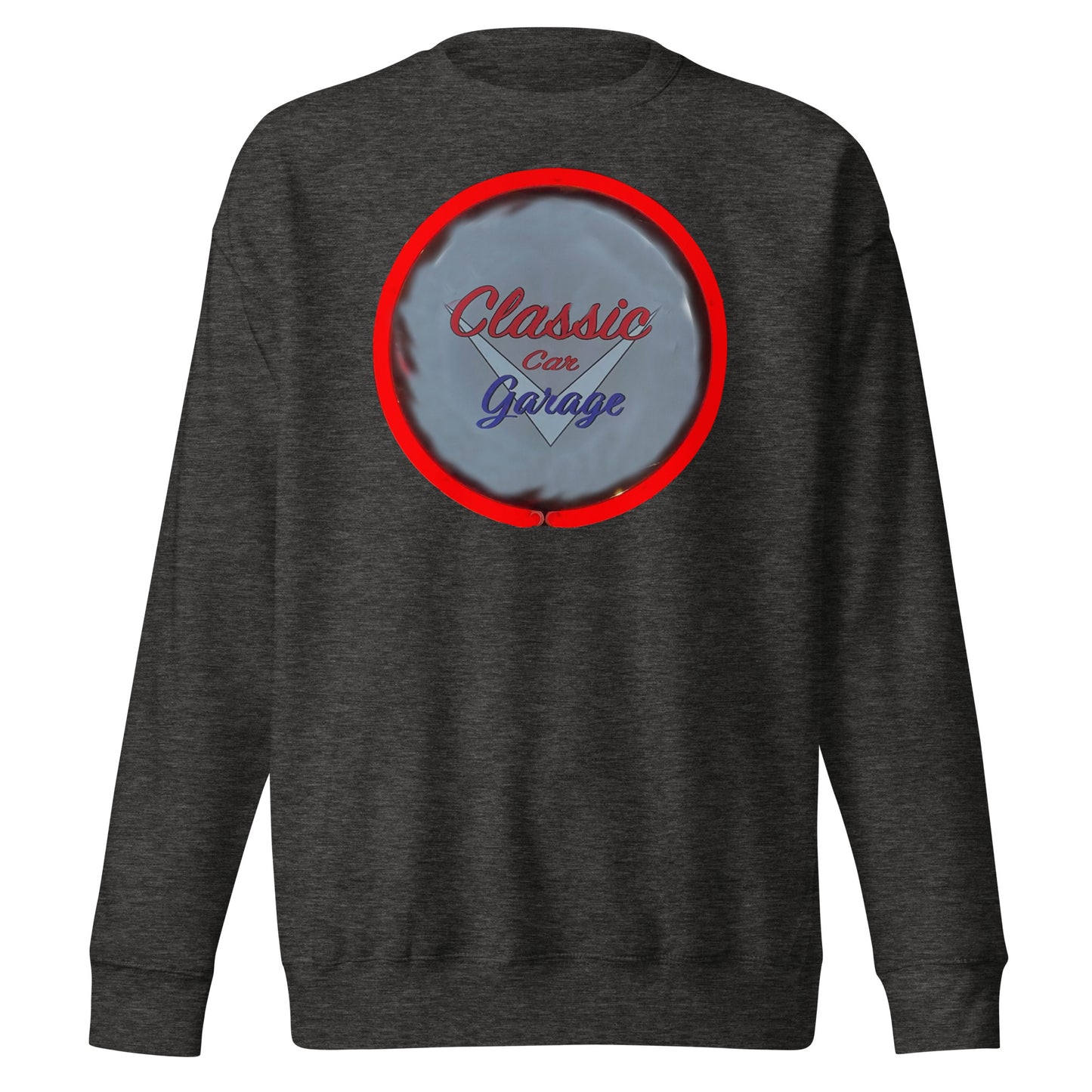 Classic Car Garage Neon Graffiti Style Unisex Premium Sweatshirt