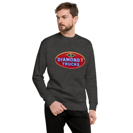 Diamond Trucks Retro Neon Sign Style Unisex Premium Sweatshirt