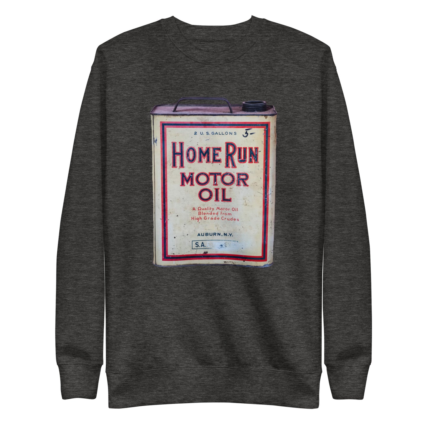 Vintage Home Run Oil Can Unisex Premium Sweatshirt