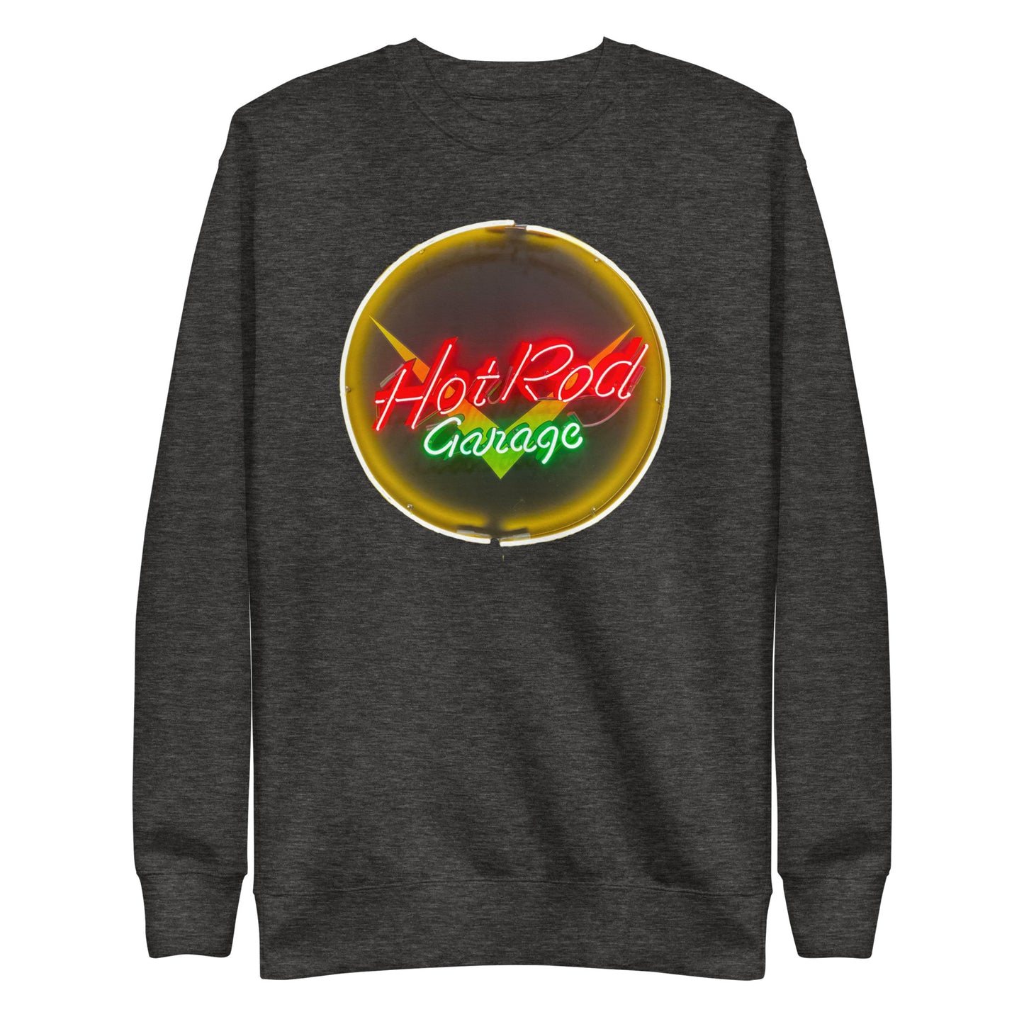 Hot Rod Garage Vintage Neon Sign Unisex Premium Sweatshirt