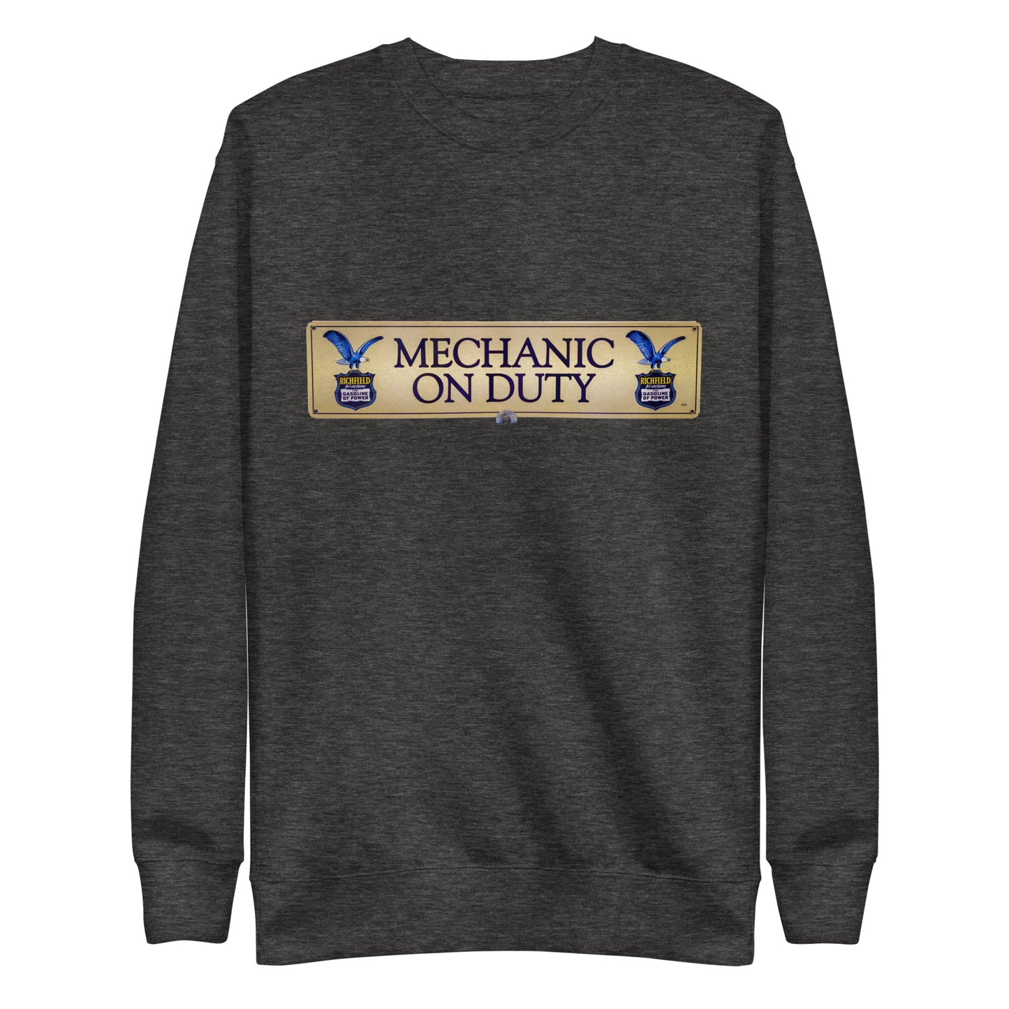 Retro Mechanic On Duty Sign Unisex Premium Sweatshirt