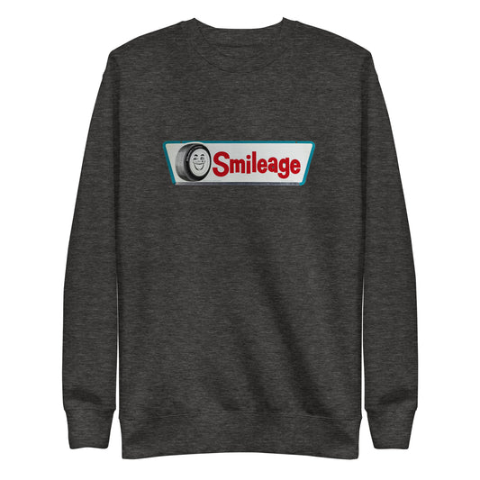 Retro Smileage Tire Sign Unisex Premium Sweatshirt