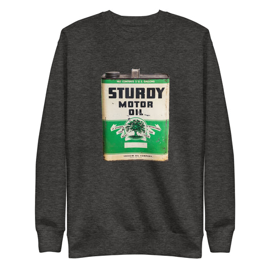 Vintage Sturdy Oil Can Patina Style Unisex Premium Sweatshirt