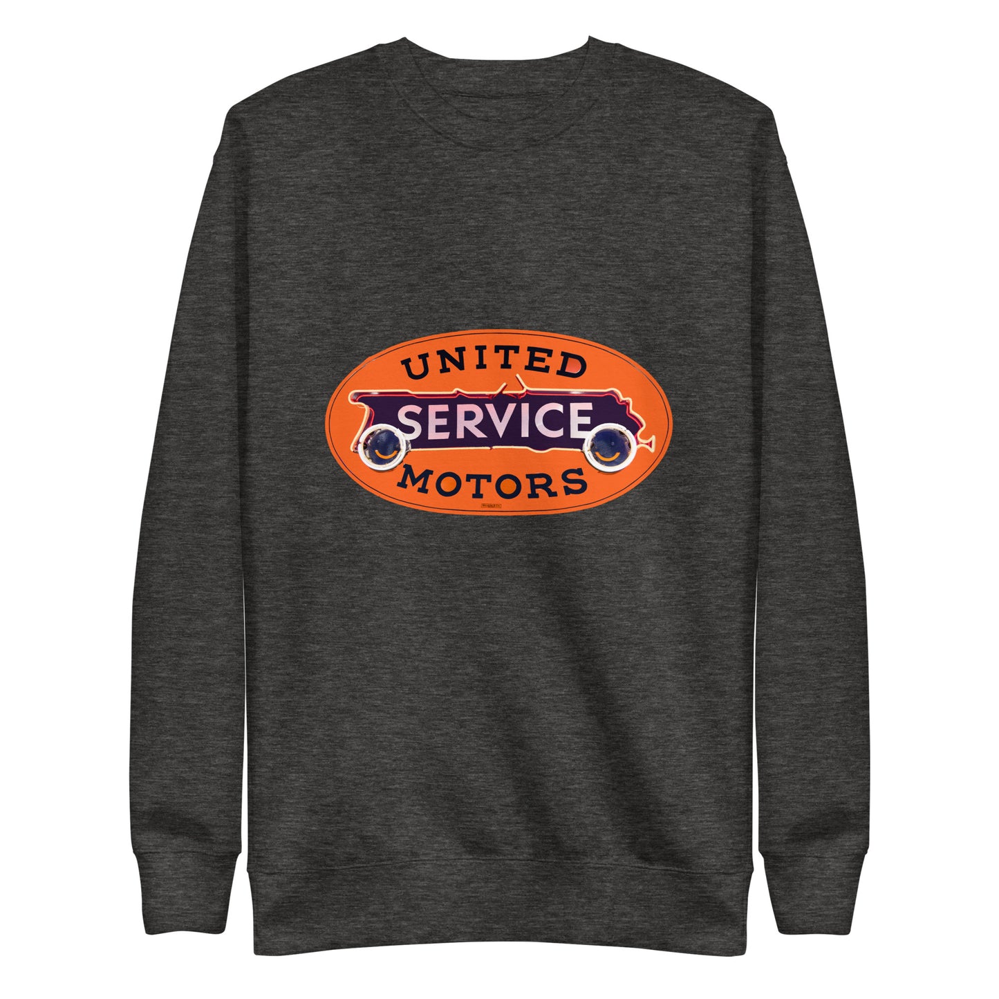 Vintage United Service Motor Neon Style Unlit Unisex Premium Sweatshirt