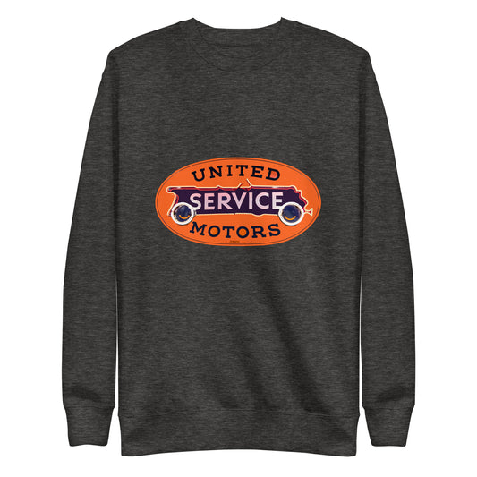 Vintage United Service Motor Neon Style Unlit Unisex Premium Sweatshirt