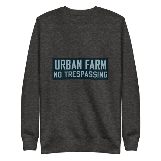 Retro Urban Farm Sign Porcelain Style Unisex Premium Sweatshirt