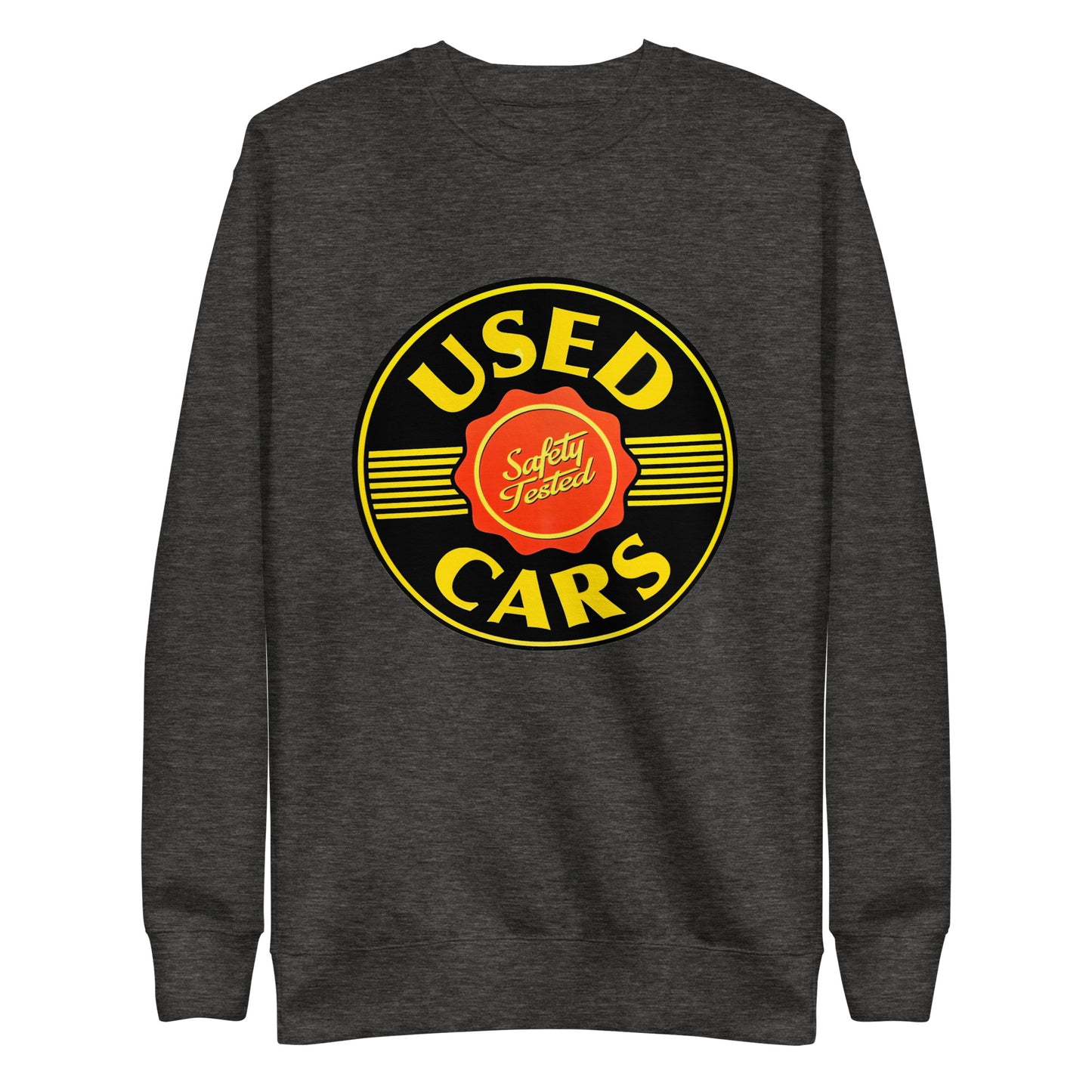 Vintage Porcelain Used Car Sign Unisex Premium Sweatshirt