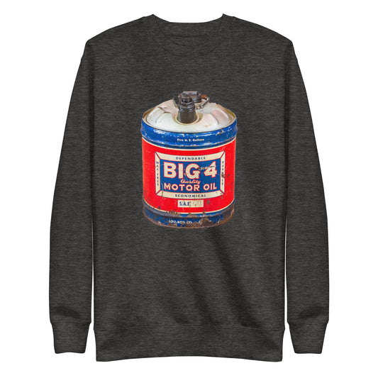 Vintage Motor Oil Steel Gallon Style Unisex Premium Sweatshirt