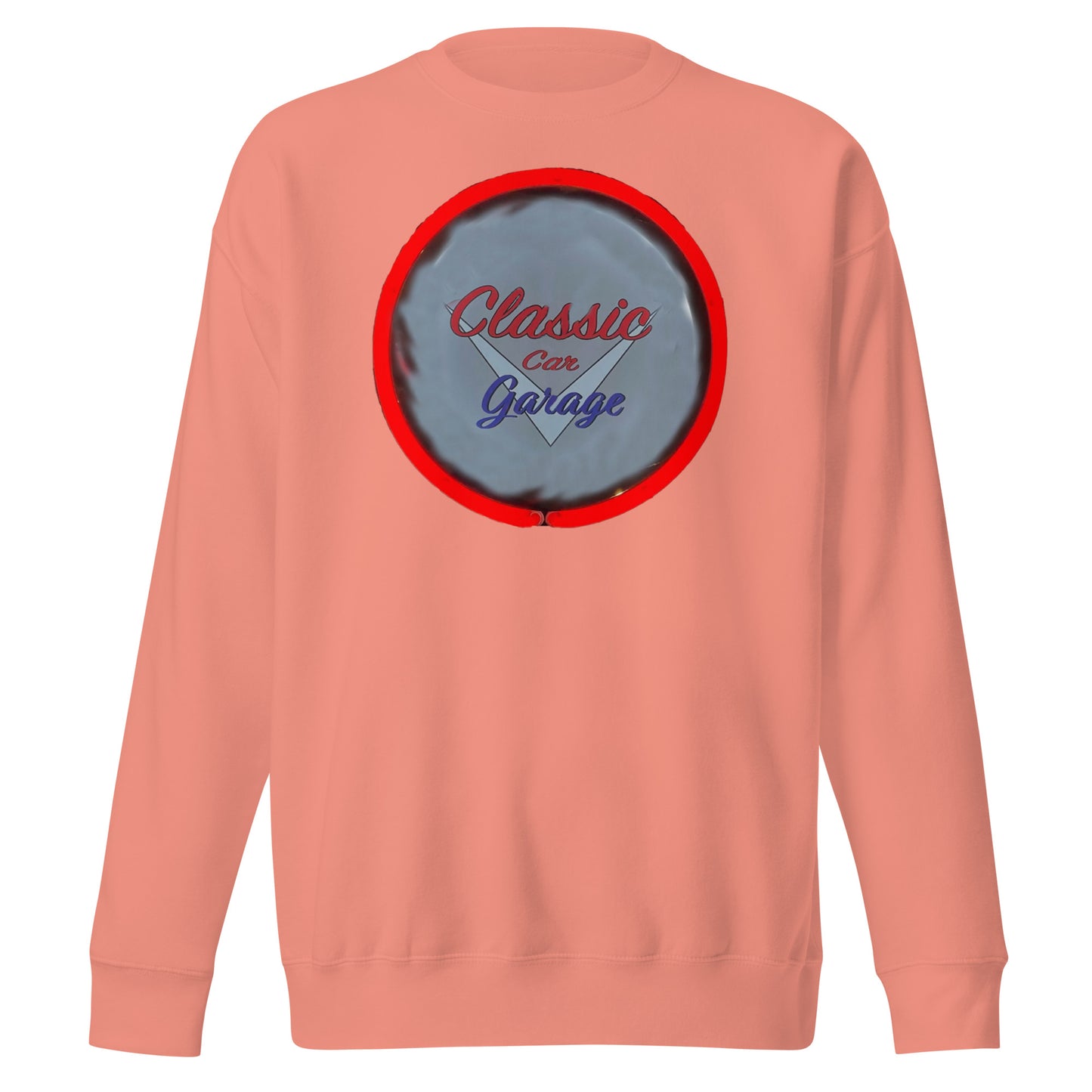 Classic Car Garage Neon Graffiti Style Unisex Premium Sweatshirt