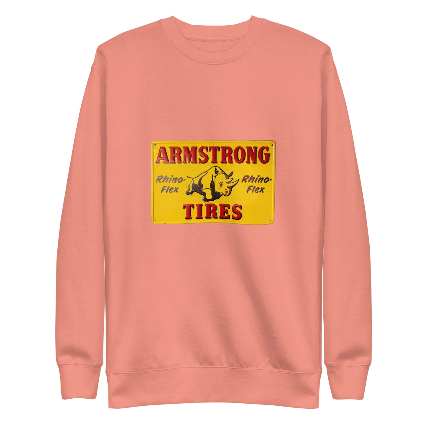 Retro Rhino Tire Sign Tin Style Unisex Premium Sweatshirt