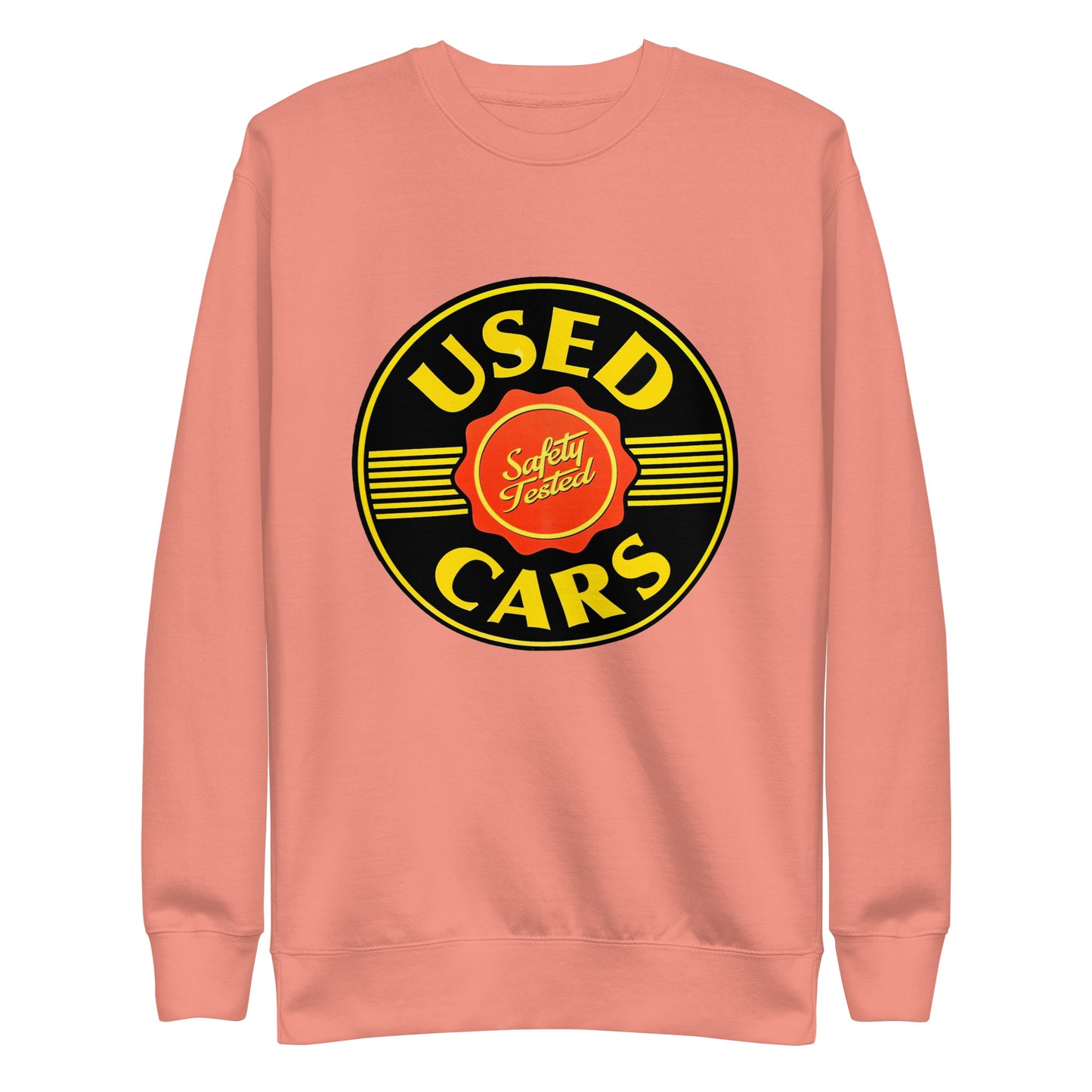 Vintage Porcelain Used Car Sign Unisex Premium Sweatshirt