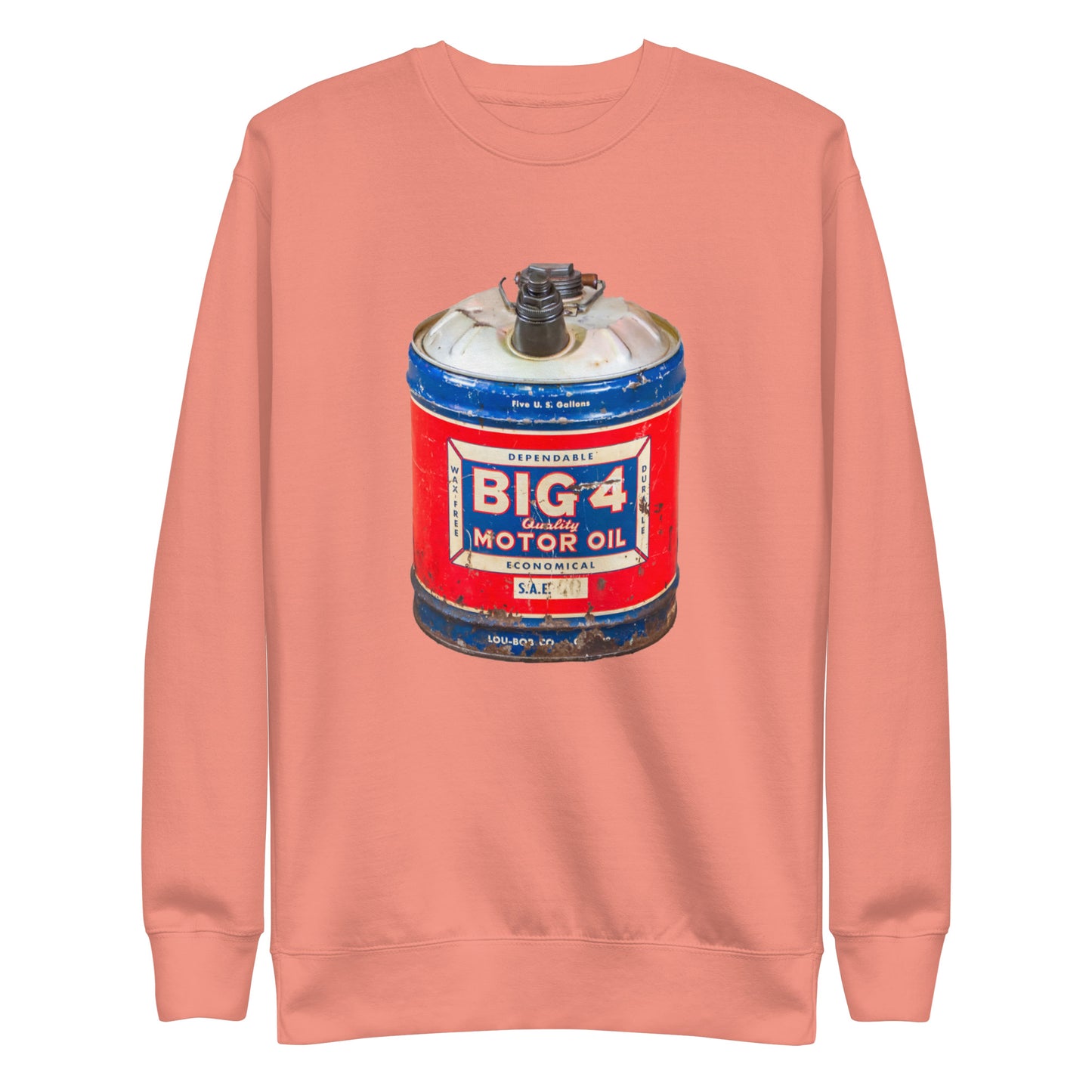 Vintage Motor Oil Steel Gallon Style Unisex Premium Sweatshirt