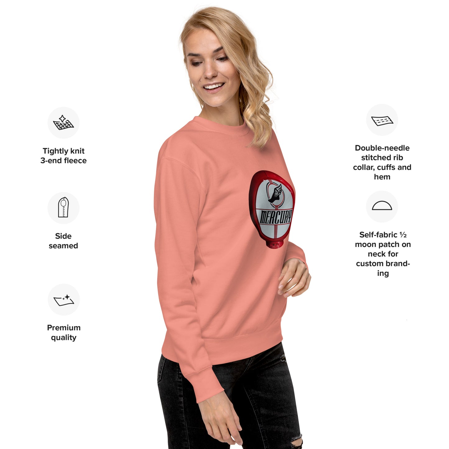 Retro Mercury Gas Globe Style Unisex Premium Sweatshirt