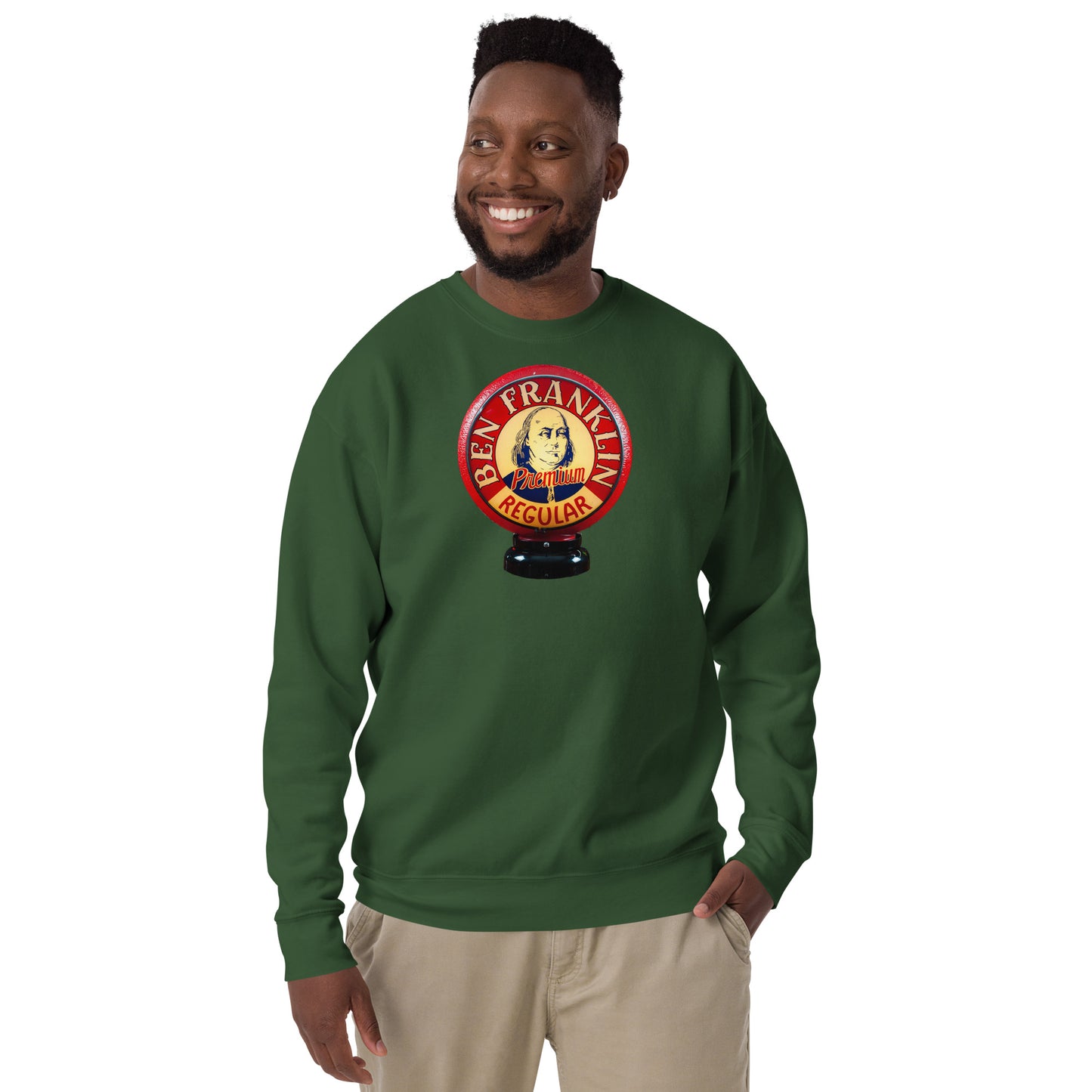 Ben Franklin Globe Style Unisex Premium Sweatshirt