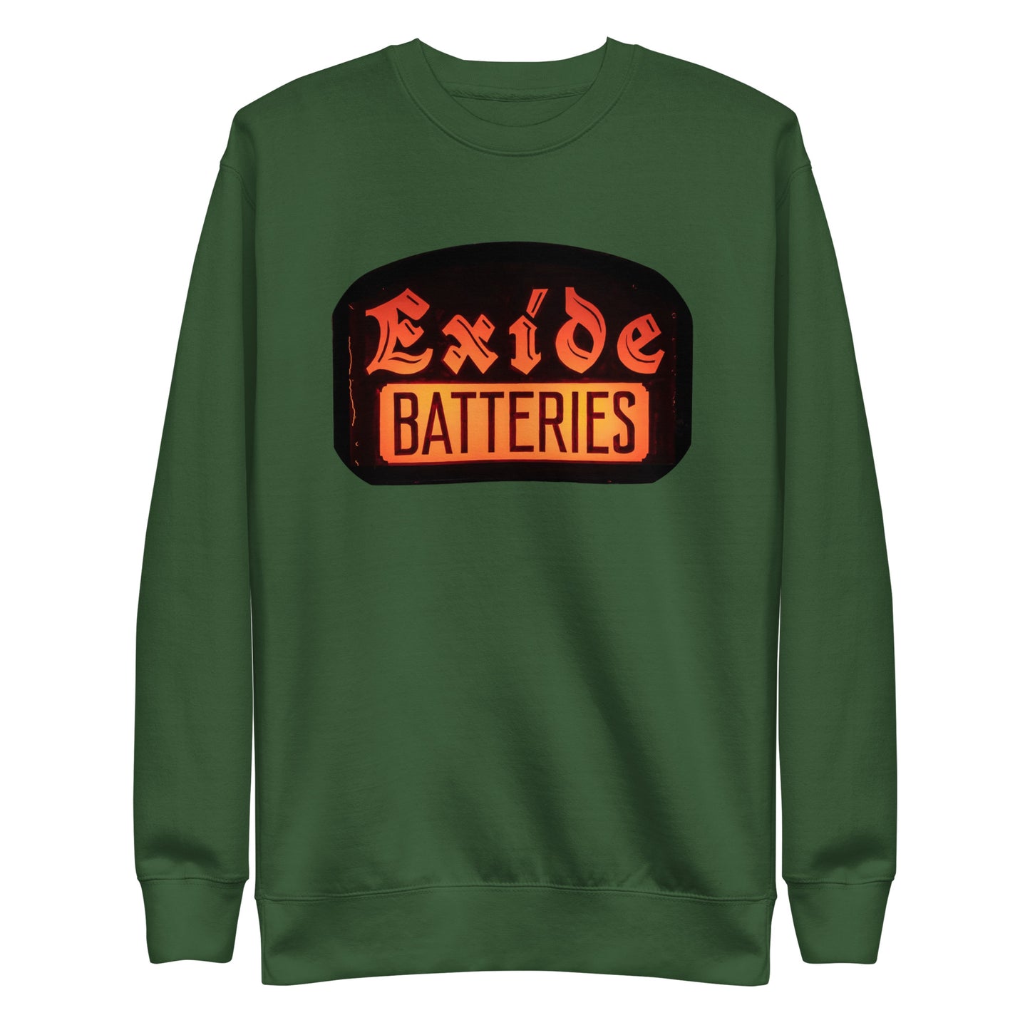 Vintage Battery Sign Unisex Premium Sweatshirt