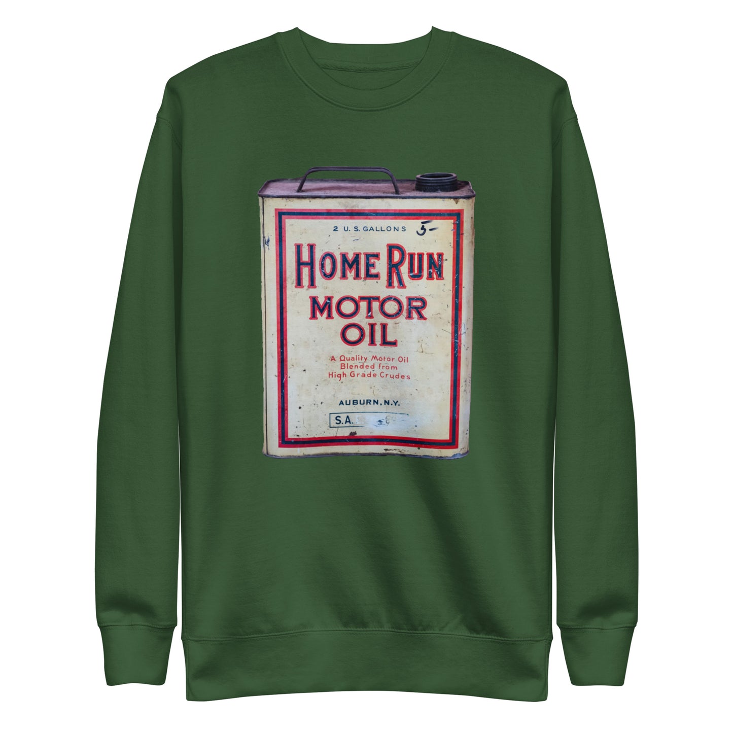 Vintage Home Run Oil Can Unisex Premium Sweatshirt