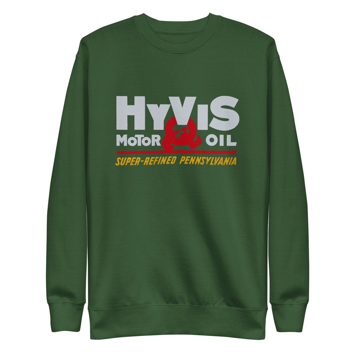 Vintage Porcelain Motor Oil Sign Unisex Premium Sweatshirt