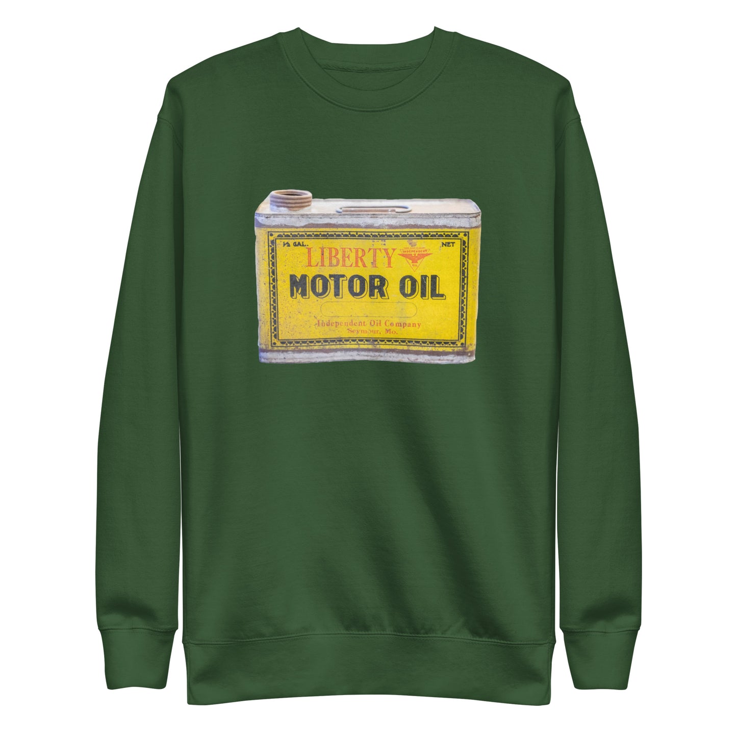 Vintage Patina Oil Can Unisex Premium Sweatshirt