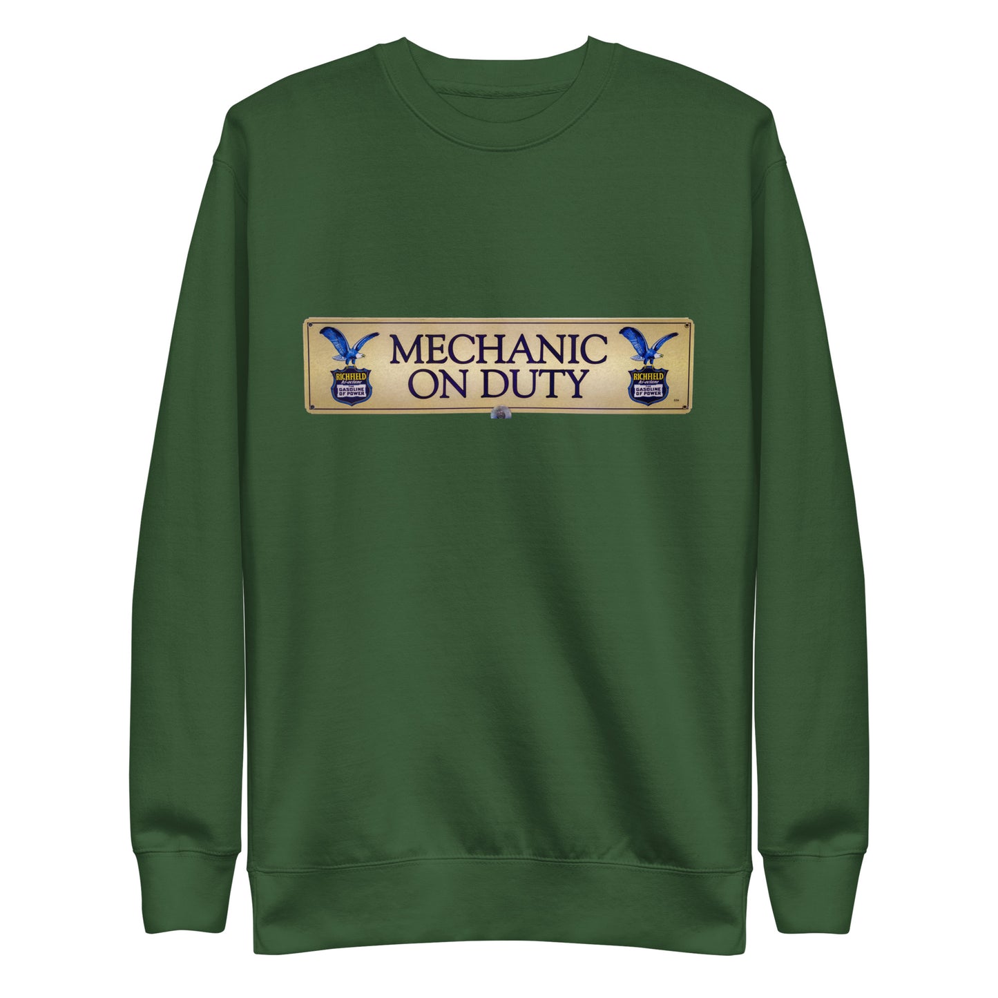 Retro Mechanic On Duty Sign Unisex Premium Sweatshirt