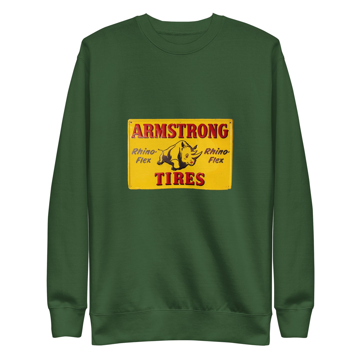 Retro Rhino Tire Sign Tin Style Unisex Premium Sweatshirt