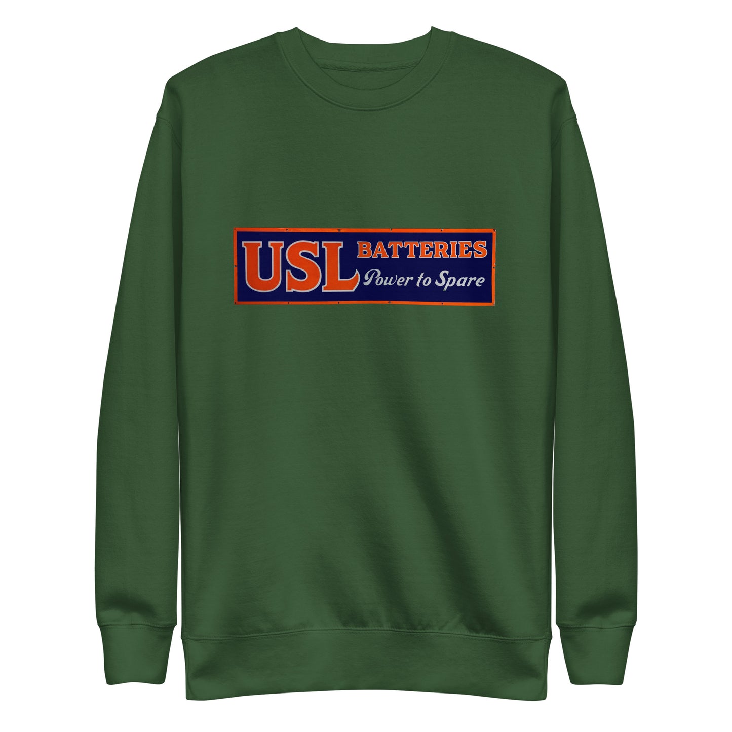 Retro USL Battery Tin Style Unisex Premium Sweatshirt