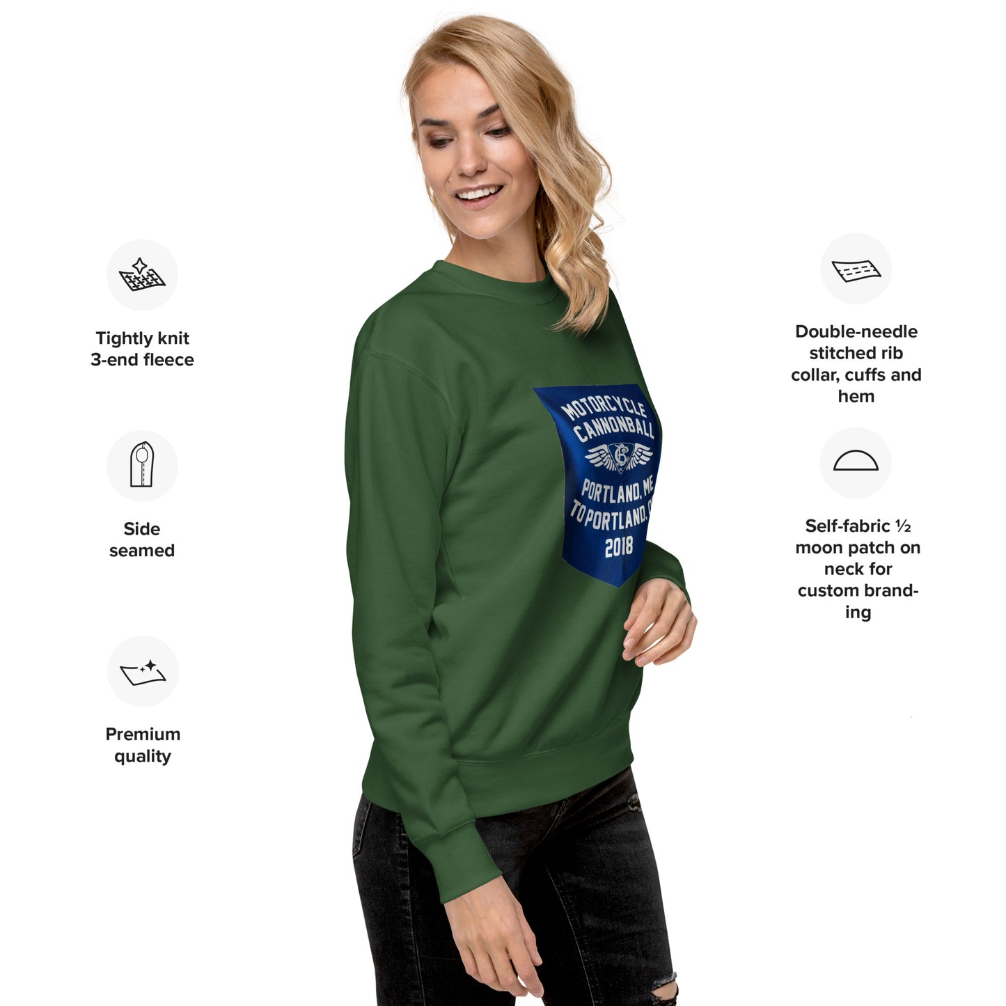 Cannonball Run MC Banner Style Unisex Premium Sweatshirt