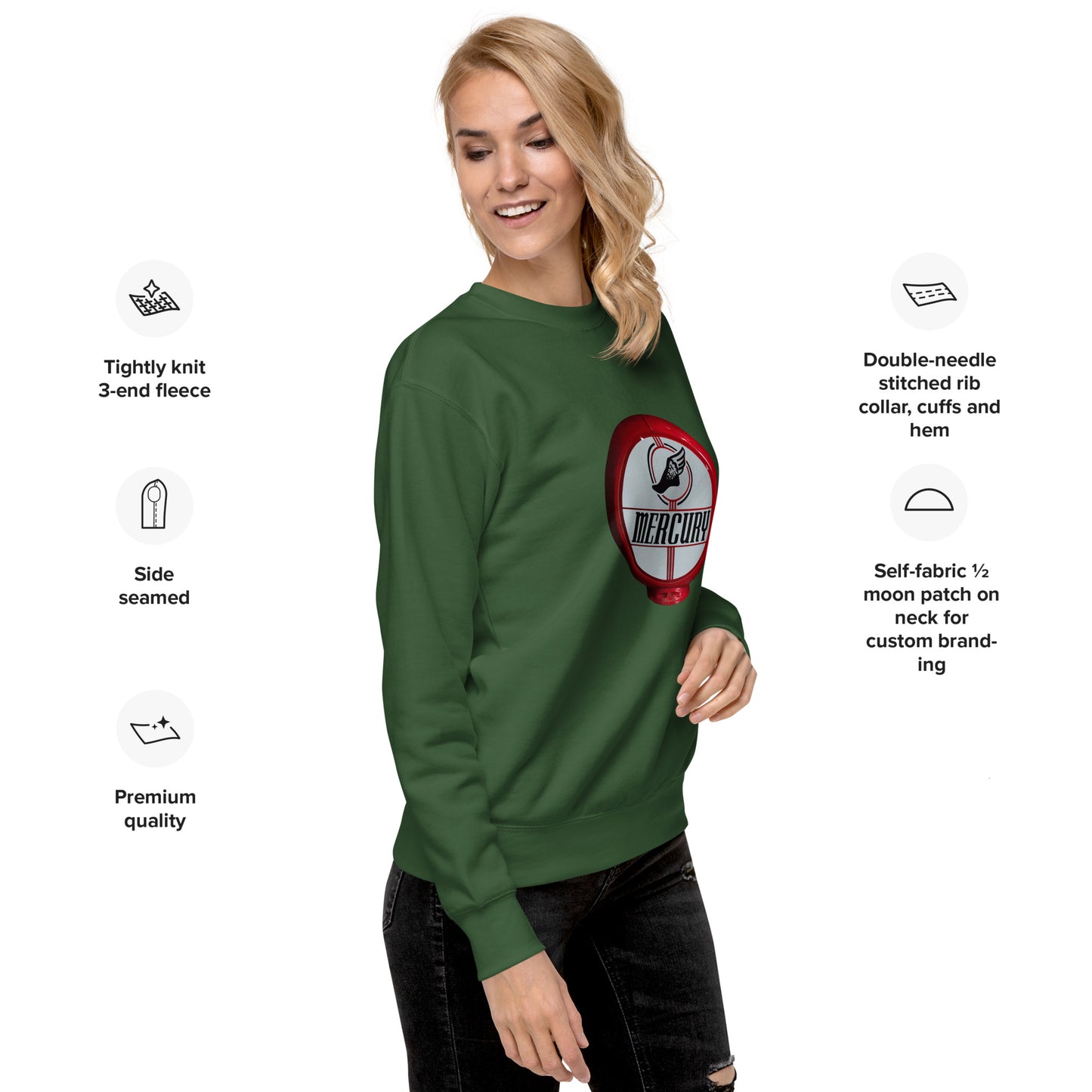 Retro Mercury Gas Globe Style Unisex Premium Sweatshirt