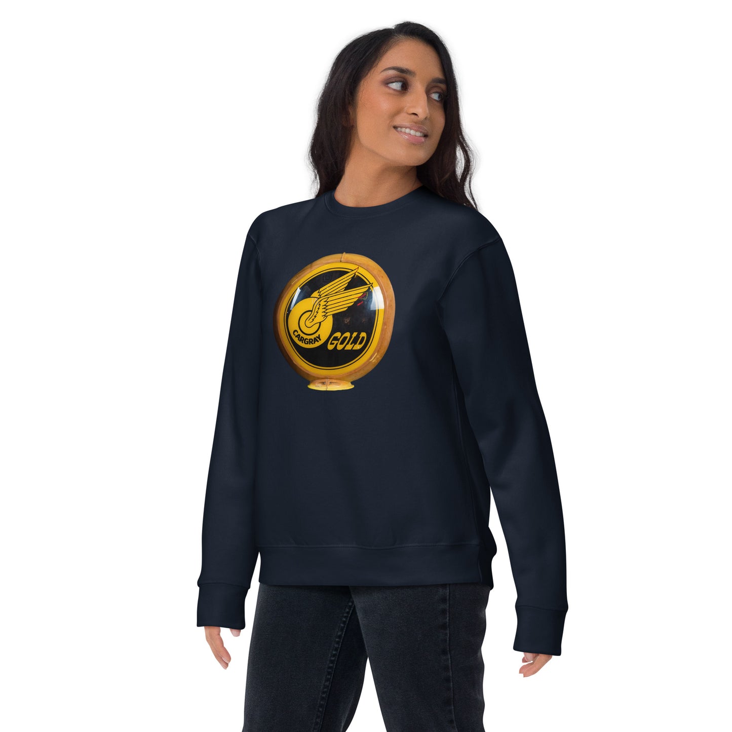 Cargray Gold Globe Style Unisex Premium Sweatshirt